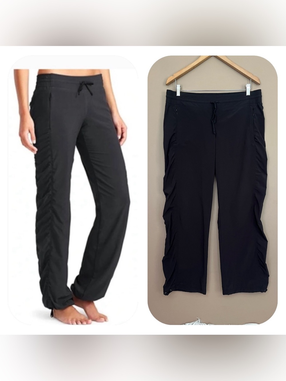 {Athleta} La Viva Unlined Lightweight Activewear Pants in Black - Womens 12